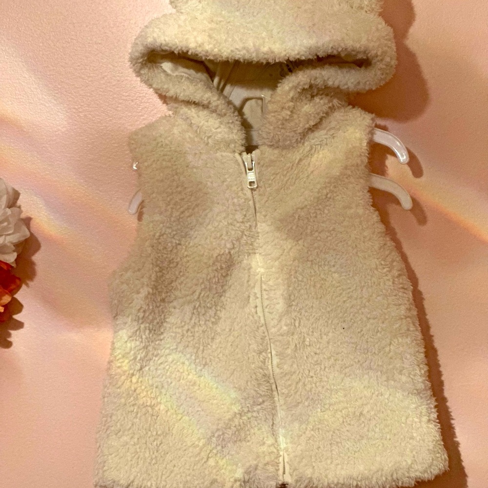 2T-3T Gymboree fuzzy vest with hood